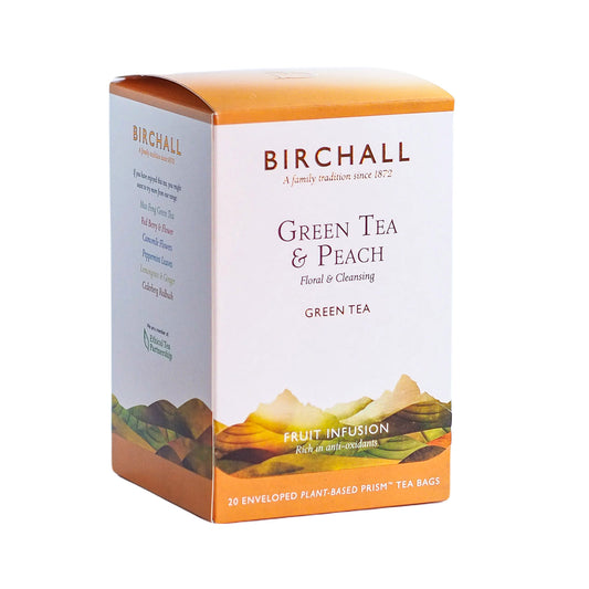 Zelený čaj s broskví - pyramidové sáčky (20ks)