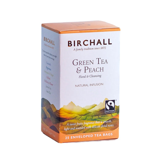 Zelený čaj s broskví - bio sáčky (25ks)